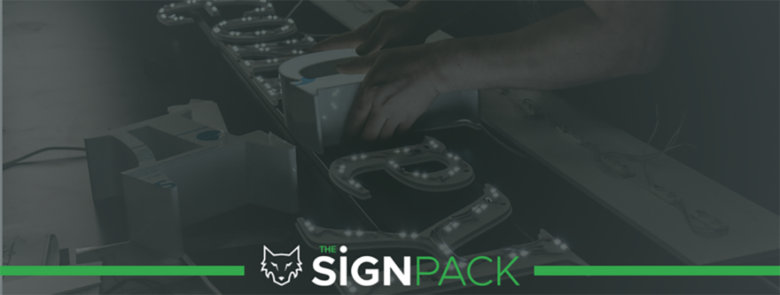 manufacturing of a sign