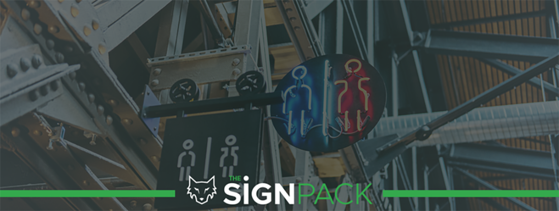 sign at a public place