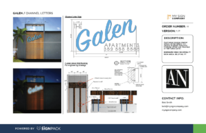 Professional Channel Letter for Galen - Powered by The Sign Pack - Custom Channel Letter Sign Design Services Focused on Illumination, Fabrication Accuracy, and Brand Impact
