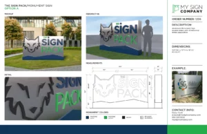 How to Double Sign Production Efficiency Without Hiring New Designers - Monument Sign Design Example by The Sign Pack - Professional Signage Design Partner for Sign Companies