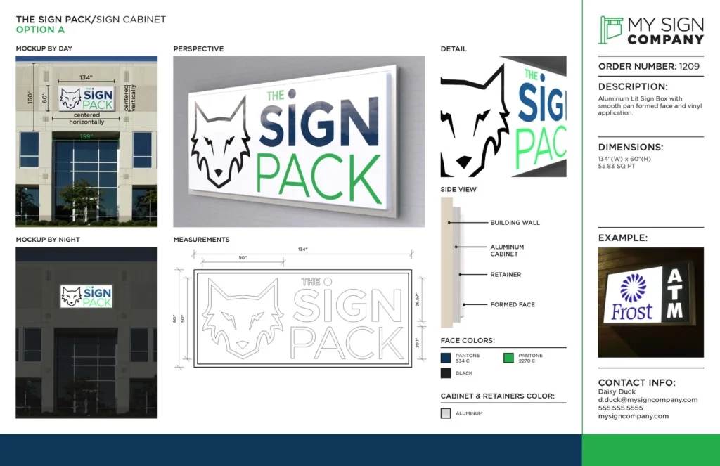 Sign Cabinet Example by The Sign Pack - Professional Signage Design Partner for Sign Companies