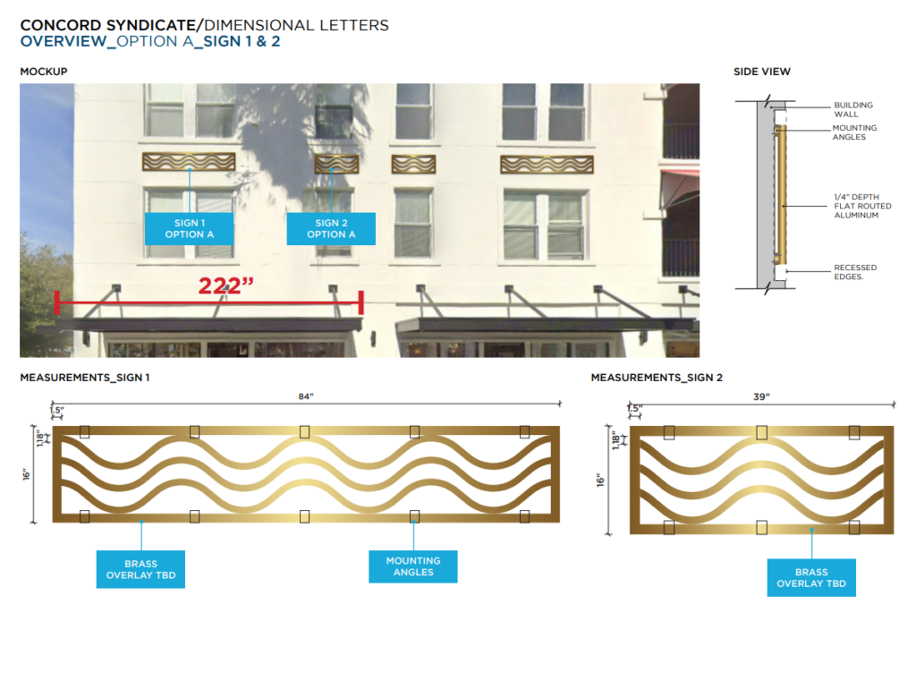 Case Study: Redefining Elegance with Dimensional Wave Signage at the Safety Harbor Hotel 2 Dimensional Letters Sign Design for Building by The Sign Pack - Specialized Design Services for Growing Sign Companies