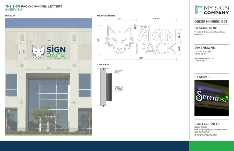 Channel Letters 2D Quick Draft 02 Empower sign companies with production-ready design solutions built on industry standards, technical accuracy, and real-world logic.