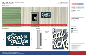 External sign design using HDU material for The Local Pickle - Powered by The Sign Pack - Latest Signage Technology: Hidden Features Every Sign Company Should Know