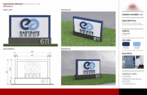 Wall and Monument Sign for Eastgate Group | Powered by The Sign Pack - Sign Design Mistakes to Avoid for Smoother Projects and Higher Profit for Sign Companies