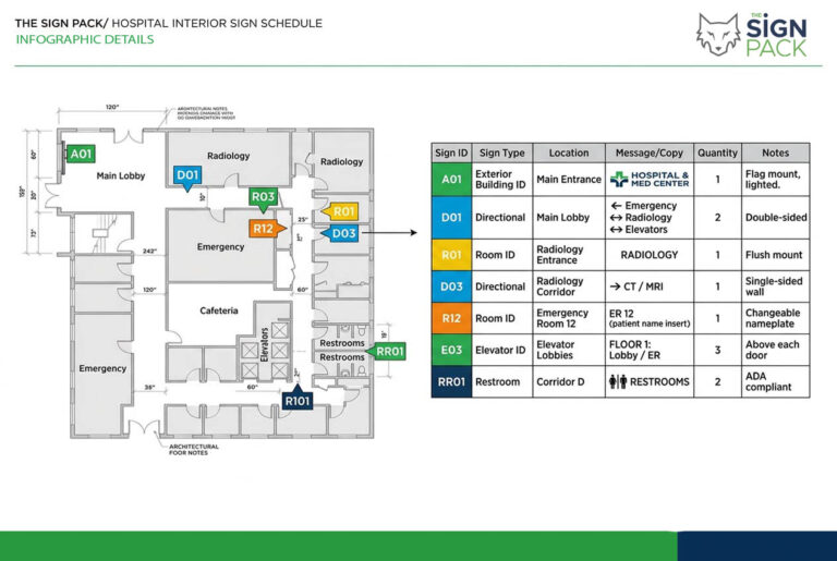 How to Manage a Signage Program for Multi-Location Brands Without Losing Control 14 Hospital Sign Schedule Example The Sign Pack Empower sign companies with production-ready design solutions built on industry standards, technical accuracy, and real-world logic.