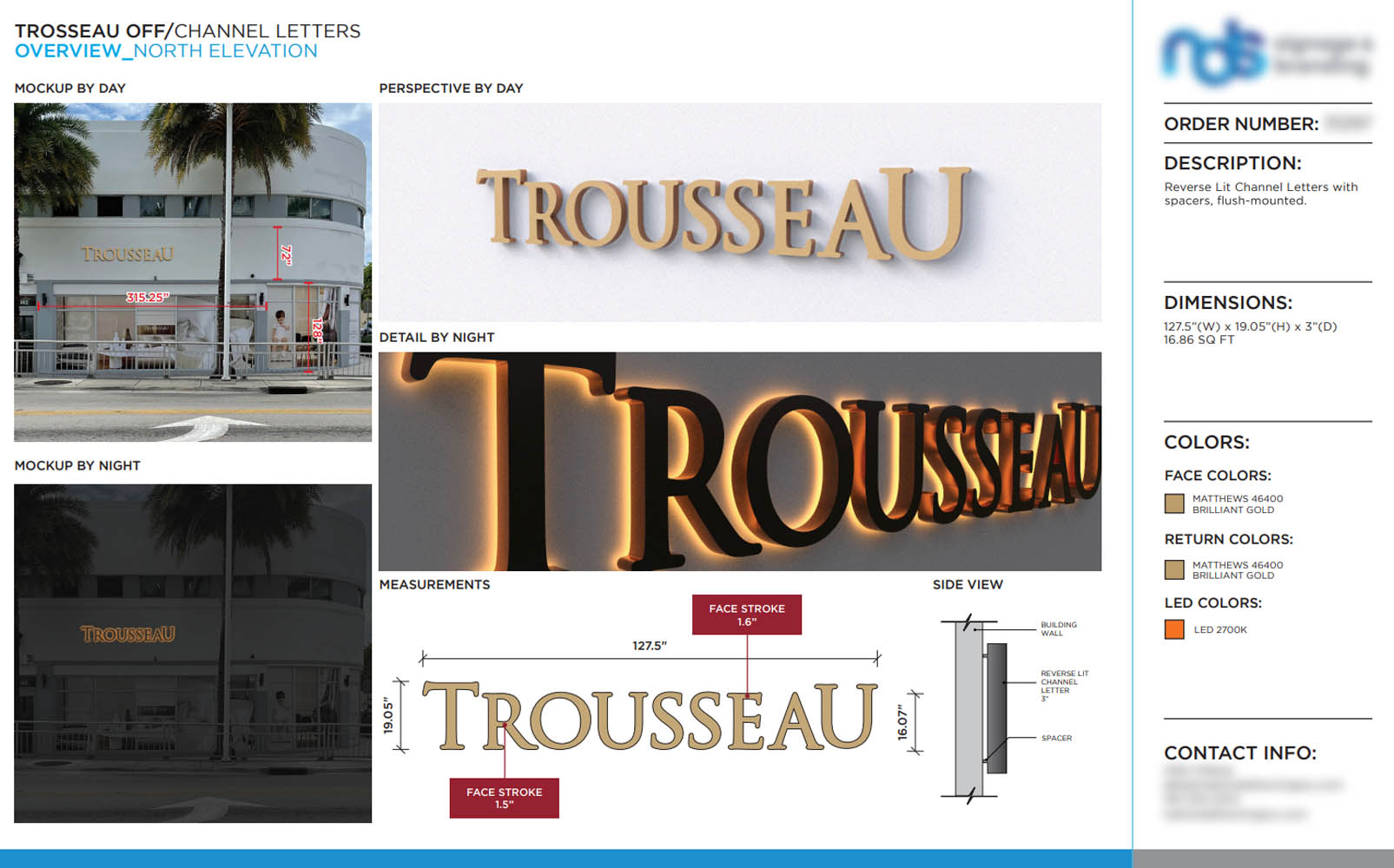 Channel Letter for Trousseau | Powered by The Sign Pack - Professional Signage Design Partner for Sign Companies